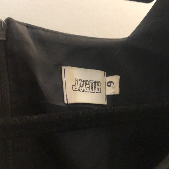 3/$20 Vintage Jacob little black dress with cap sleeves - Picture 4 of 4